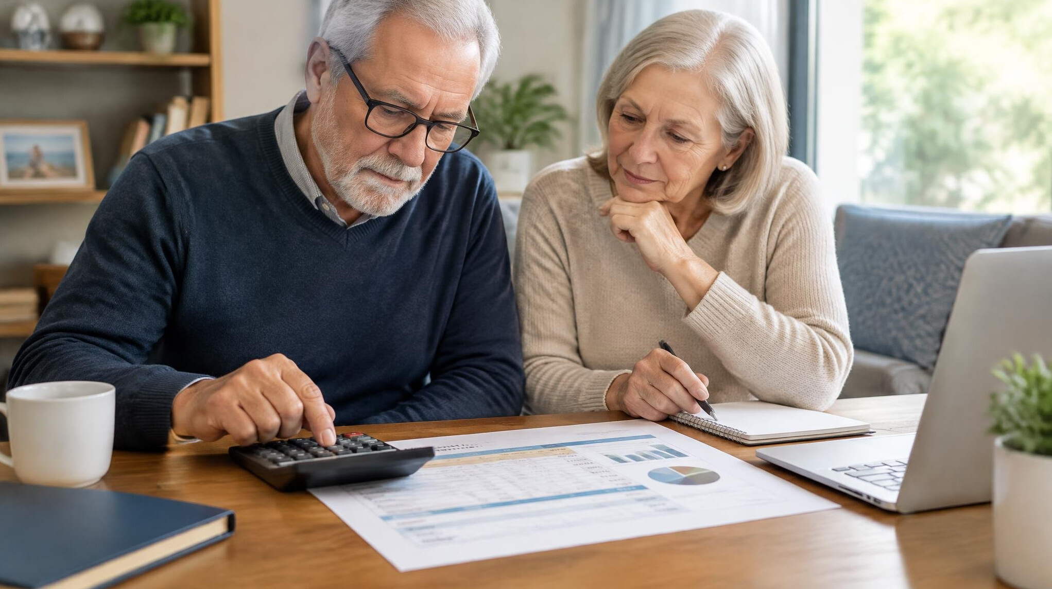 person using financial calculator