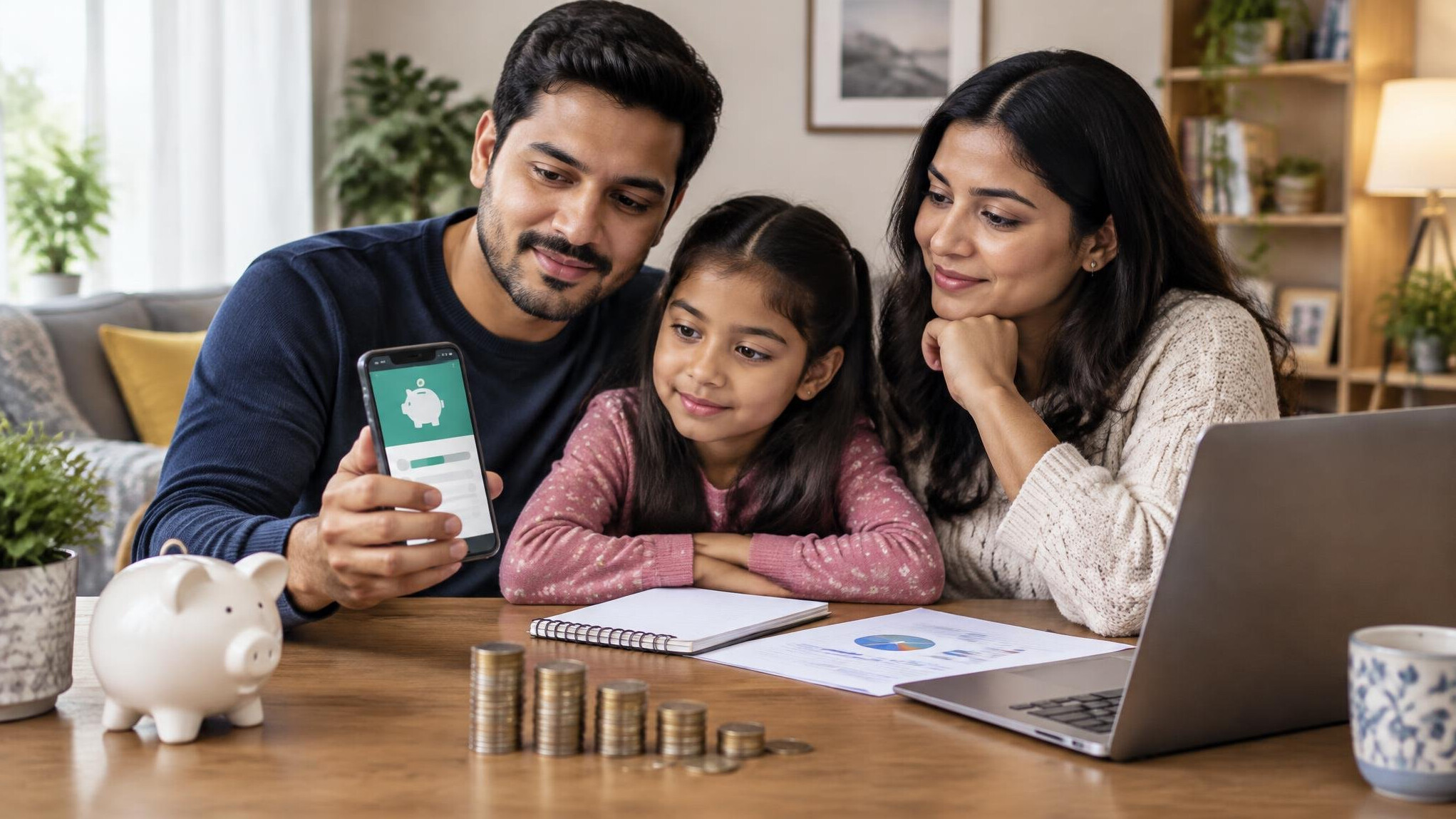 person checking savings on phone